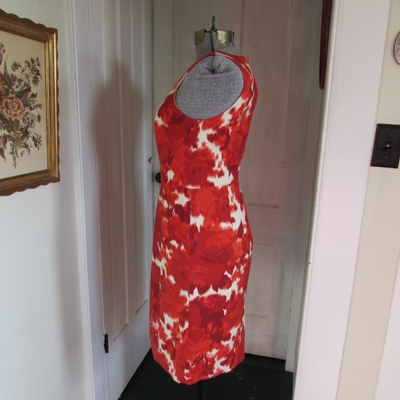 J Crew Cream and Red Patterned Dress - Picture 3 of 6